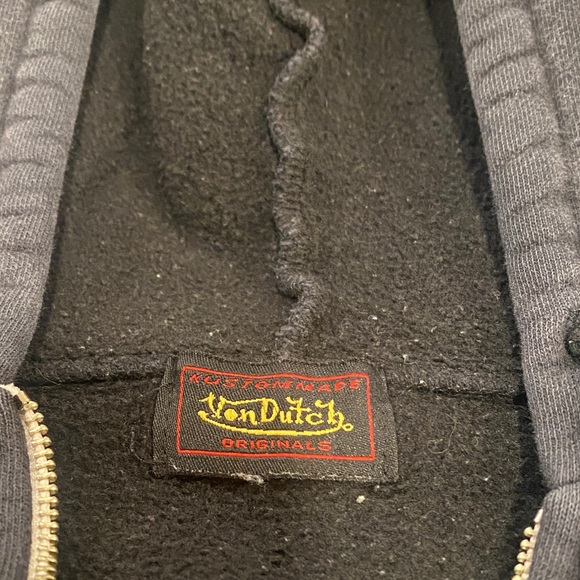 Vintage 2000s Von Dutch Black Originals Zip Front Jacket - Picture 4 of 8